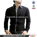 100% cotton contrast color slim fit dress shirt for men